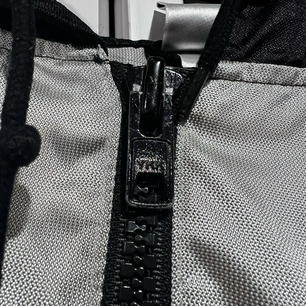 Vintage Adidas Men's Silver and Black Track Jacket - Picture 5 of 8